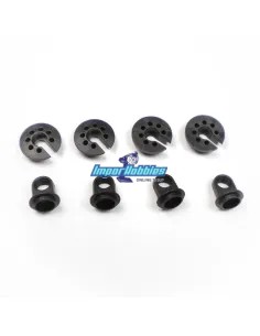 Partes plásticas amortiguador (4+4 Uds.) KM Racing HK-1 HK340 - KM H-K1 - Ultimas Unidades - En Liquidación