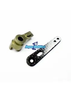 Brazo freno carbono & soporte aluminio KM Racing HK-1 HK415S - KM H-K1 - Ultimas Unidades - En Liquidación