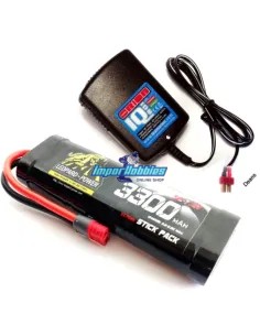 Combo Batería - Cargador 7.2V 3300mah NiMh conector T-Dean Leopard Power Fussion Sport FS-SC3300CD - Pack Batería 7.2V & 8.4 Ni-