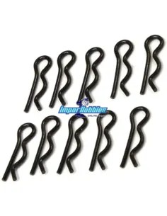 Clips de carrocería universal escala 1/10 negros (10 Uds.) Kyosho 92643 - Clips de carrocería - Coche RC
