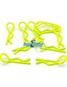 Clips de carrocería curvados escala 1/10 amarillo fluor...