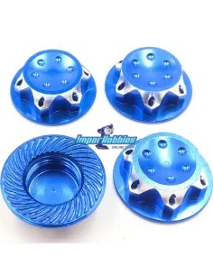 Tuercas rueda seguridad azules 17mm 1.0mm (4 U.) Coches RC 1/8 Buggy / Truggy / GT Fussion FS-WN052BL