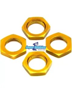 Tuerca rueda seguridad doradas 17mm 1.0mm (4 Uds.) Fussion FS-WN050G