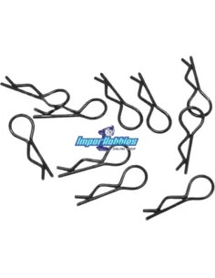 Clips de carrocería curvados escala 1/10 negros (10 Uds.)...