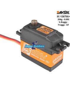 Servo Digital Standard Savox SC-1267SG+ HV 20Kg 0.095s 6.0V ~ 7.4V Coches RC 1/8 Buggy / Truggy / GT