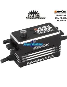 Servo Digita- Brushless Low Profile 18Kg./0.10s. Hi-Torque Black Savox SB-2262SG - Servos de radiocontrol