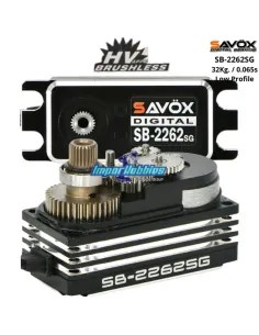 Servo Digita- Brushless Low Profile 18Kg./0.10s. Hi-Torque Black Savox SB-2262SG - Servos de radiocontrol 2