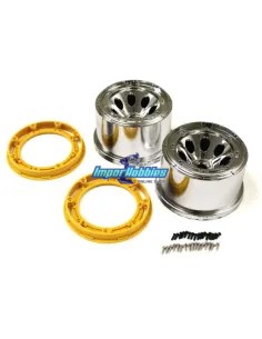 Llantas cromadas (2 Uds.) Kyosho Mad Force Kruiser / Mad Crusher 2.0 / FO-XX 2.0 MAH401SMY - Ruedas Escala 1/10 & 1/8 Monster Tr