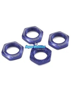 Tuercas rueda seguridad 17mm 1/8 serradas azules (4 Uds.) Kyosho IFW472BL - Kyosho Inferno 7.5 / Neo / Neo Race Spec - Repuesto  2