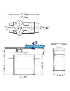 Micro Servo Power HD Escala 1/18 1.3Kg - 0.14s HD-1600A - Servos de radiocontrol 2