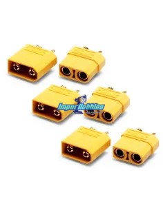 Conector XT90 macho - hembra (3 Pares) Fussion FS-00026 - Conectores RC