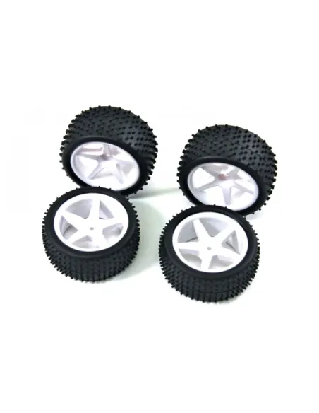 Ruedas 1/10 Buggy montadas y pegadas