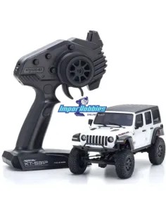 Kyosho Mini-Z 4x4 Crawler Jeep®︎ Wrangler Rubicon Blanco 1/24 ReadySet 32521W - Modelos Kyosho Mini-Z 4x4 Crawler