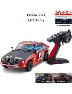 Coche RC Eléctrico Kyosho Fazer Datsun 240Z 1971 Rally 1/10 4WD MK2 FZ02-R Readyset 34482